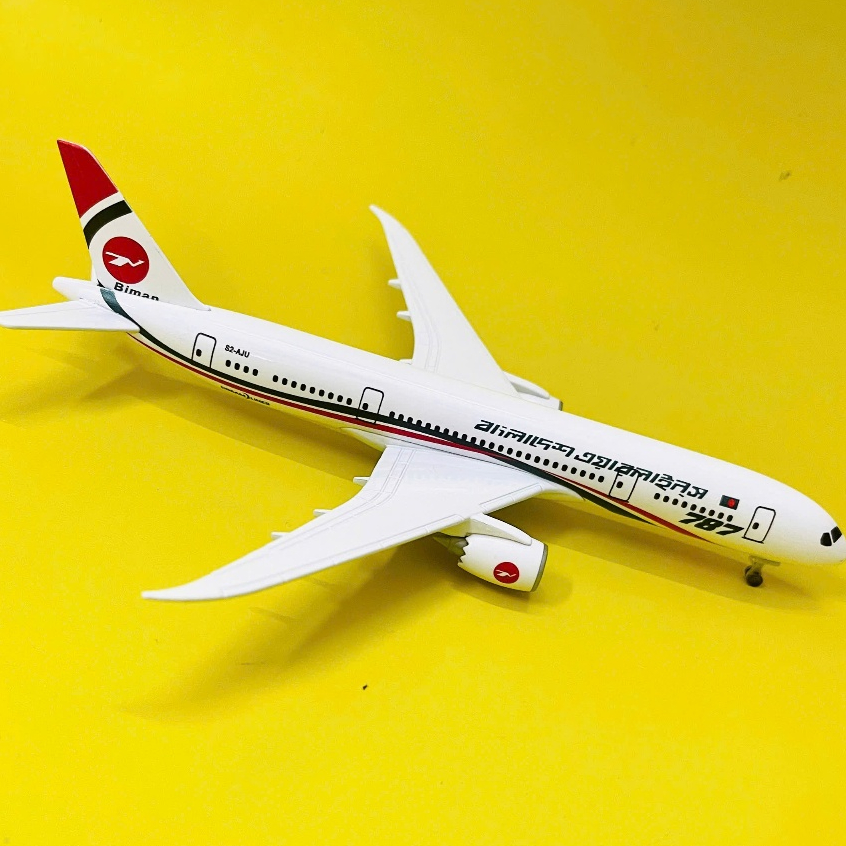 Mô hình máy bay Boeing 787 Biman Bangladesh Airlines bánh xe liền thân loại 1 chuẩn đẹp fullbox