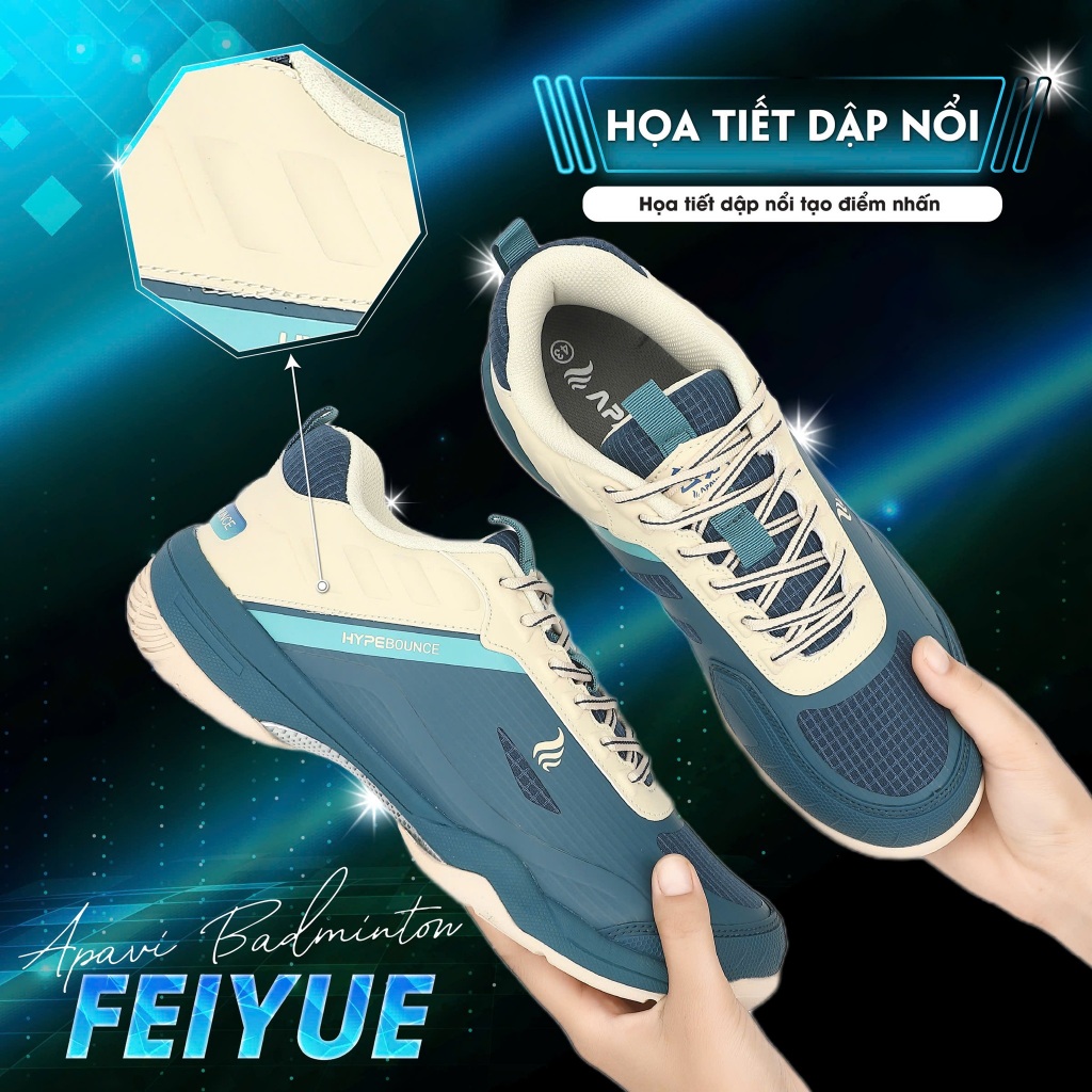Giày Cầu Lông Feiyue Chính Hãng Da Microfiber Bền 1 Năm KPU Công Nghệ Bounce Miếng TPU Carbon 0.5mm
