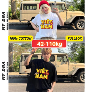 Áo thun phông Việt Nam hè 2025 bigsize 110kg local brand cặp đôi nam nữ unisex form rộng cotton MY DNA chữ vàng