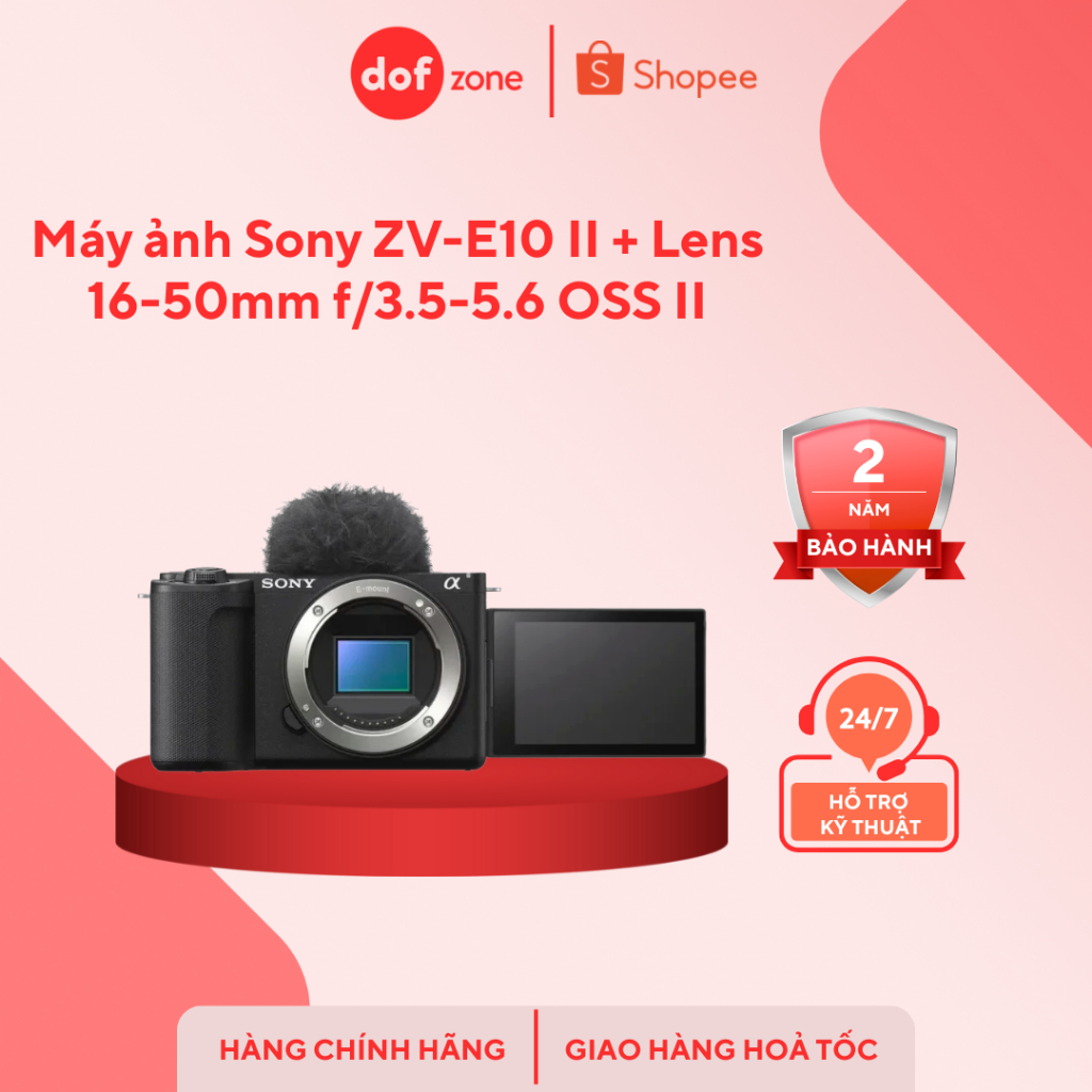 Máy ảnh Sony ZV-E10 II (ZVE10M2) + thẻ 64GB MySony - Chính hãng BH 24 tháng | BigBuy360 - bigbuy360.vn
