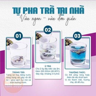 Hoa đậu biếc khô 100g, trà hoa đậu biếc, tạo màu tự nhiên, dùng pha trà, nấu chè, xôi, bánh