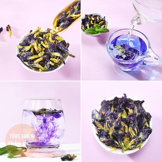Hoa đậu biếc khô 100g, trà hoa đậu biếc, tạo màu tự nhiên, dùng pha trà, nấu chè, xôi, bánh