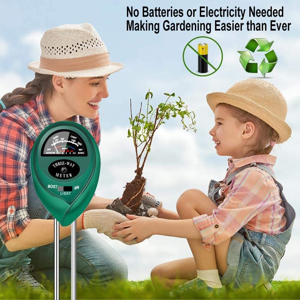 Máy đo, dụng cụ đo độ PH đất 3 trong 1 (PH, Độ ẩm, Ánh sáng) cho kết quả nhanh, chính xác