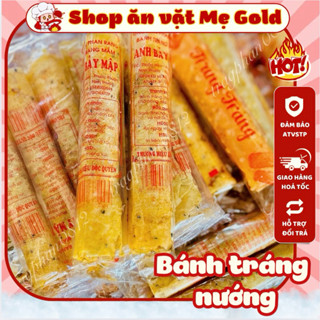 [Hàng dễ vỡ] [Bịch 10 cuộn] bánh tráng nướng cuộn mắm ruốc Anh Bảy Mập, bánh tráng ruốc ống Trung Trang
