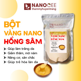 Bột đắp mặt nạ collagen 24K vàng nano hồng sâm làm trắng da, mờ thâm, nám, đều màu da