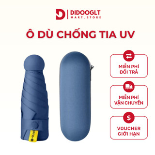 Ô Mini Gấp Gọn DiDOOGLT - Dù Che Mưa Chống Tia UV Gấp Gọn Có Túi Khoá Nhỏ Gọn Tiện Lợi