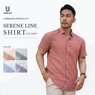 Áo Sơ Mi Nam Tay Ngắn URBAN, Vải Linen Mềm Nhẹ Thoáng Khí Thấm Hút Mồ Hôi Tốt Dễ Phối Đồ NO.1067
