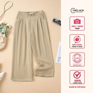  Quần đũi Linen Hàn trung niên nữ với thiết kế trẻ trung hiện đại thương hiệu Thiều Hoa QD5X0425 