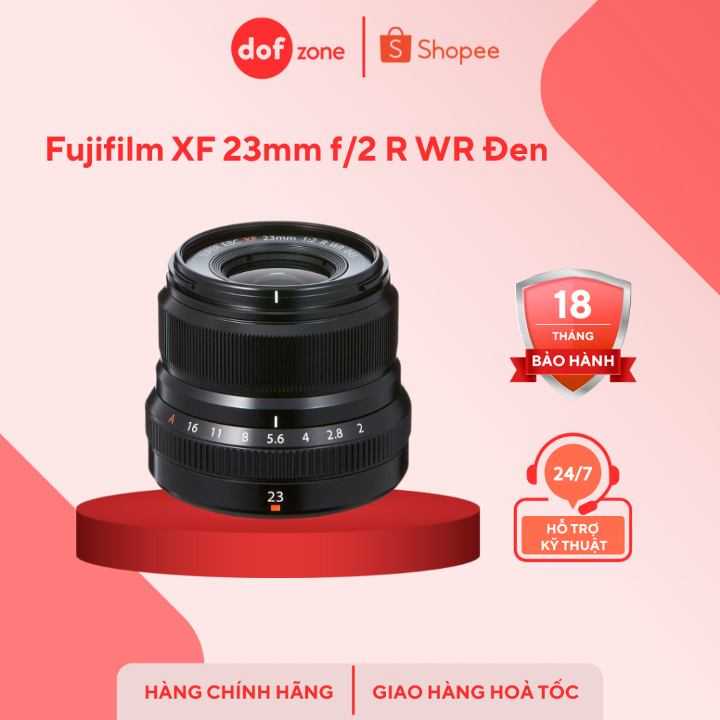 ỐNG KÍNH FUJIFILM XF 23MM F2 R WR ĐEN - HÀNG CHÍNH HÃNG