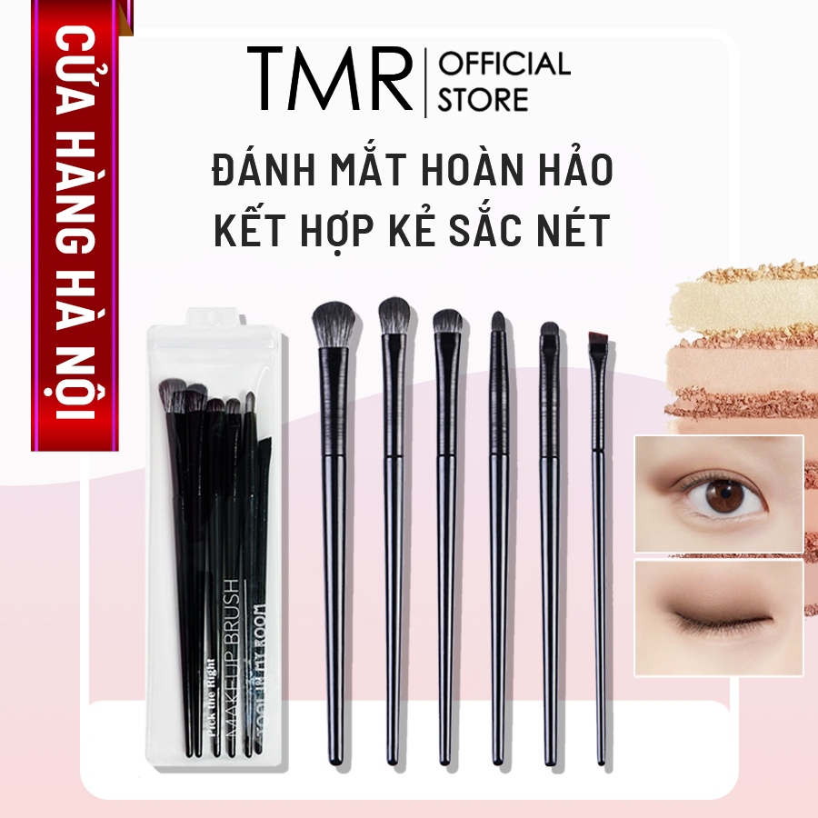 Bộ 6 Cọ Trang Điểm Mắt TMR Perfect – Lông Mềm Tán Phấn Tự Nhiên – Combo Tạo Khối Chuẩn Makeup Artist