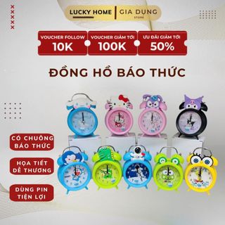 Đồng Hồ Báo Thức LUCKYHOME Cho Bé Nhiều Mẫu Hoạt Hình Ngộ Nghĩnh - SP000660