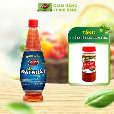 Nước Mắm Barona Đại Nhất 12 Độ Đạm - 750ml tặng 1 hũ Sate Siêu ngon 100g