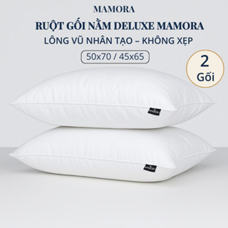 Combo 2 ruột gối lông vũ microfiber 45x65 50x70 Mamora – Vỏ polyester mịn mát, chống xẹp, chuẩn khách sạn spa