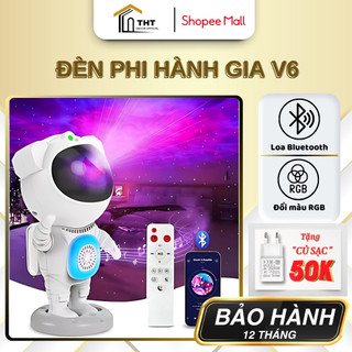  Đèn Phi Hành Gia V6 THT DECOR Phiên Bản Phi Hành Gia Mới Nhất 2025 Chiếu Sao Tinh Vân Kết Nối Bluetooth Đèn Ngủ Đa Màu 