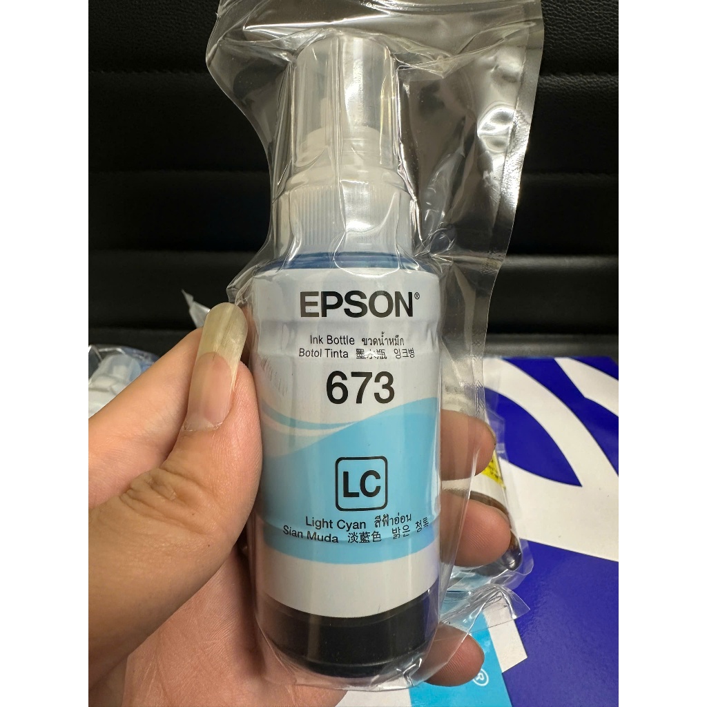 Mực Chính Hãng Bóc Máy Epson T673 Màu Xanh nhạt ( LC ) – Cho máy L1800/ L800/ L805/ L850