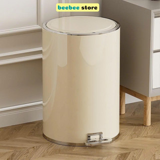 Thùng Rác Thép Tráng Men Cao Cấp, Thùng Đựng Rác Đạp Chân Kèm Lõi, Thùng Rác Có Nắp Chống Ồn, Chống Thấm Nước TR040