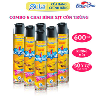 (Hàng Chính Hãng)Combo Xịt Côn Trùng EnterOne Không Mùi Hoàn Toàn 600Ml Diệt Kiến Gián Muỗi Hiệu Quả