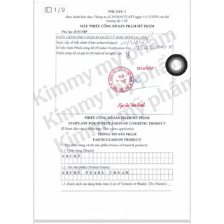 Lẻ kem dưỡng trắng da Arche thái ( ac thái )