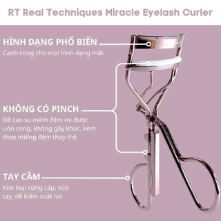 Kẹp bấm mi trang điểm chuyên nghiệp RT Real Techniques Miracle Eyelash Curler (Purple)
