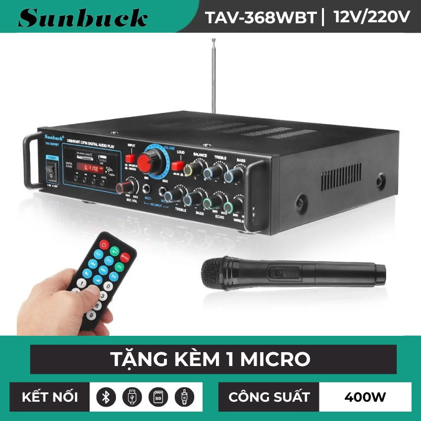 Amply bluetooth Sunbuck TAV-368WBT