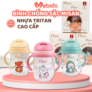Bình Tập Uống Nước Van Chống Sặc Misan Nhựa Tritan Cao Cấp Chống Đổ Cho Bé ShopMẹBíĐỏ