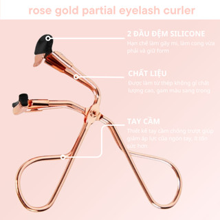 Kẹp bấm mi góc RT Real Techniques Rose Gold Partial Eyelash Curler ( Size M )