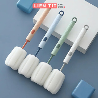  Cây cọ rửa bình cốc ly xoay 360 độ cây chà vệ sinh đồ nhà bếp tiện lợi 