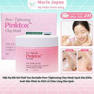  Mặt Nạ Đất Sét Pink Tox Derladie Pore Tightening Clay Mask Sạch Sâu Kiểm Soát Dầu Nhờn Se Khít Lỗ Chân Lông Hàn Quốc 
