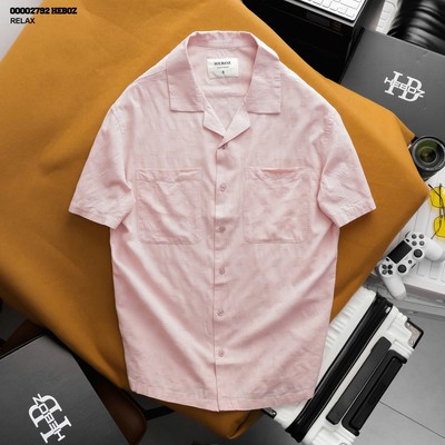 [FORM RỘNG] Áo sơ mi Heboz NT Pijama embossed 3M, sơ mi 2 túi vải dệt cao cấp - 00002792