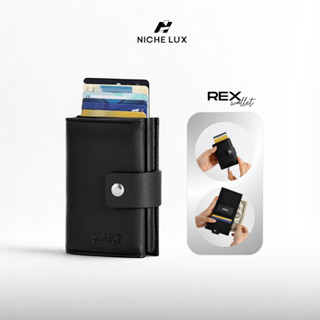 Ví Da REX Có Hộp Đựng Thẻ Gập Ba Nam Nữ Bóp Đựng Tiền Mini Nhiều Ngăn Nhỏ Gọn | NICHE LUXURY