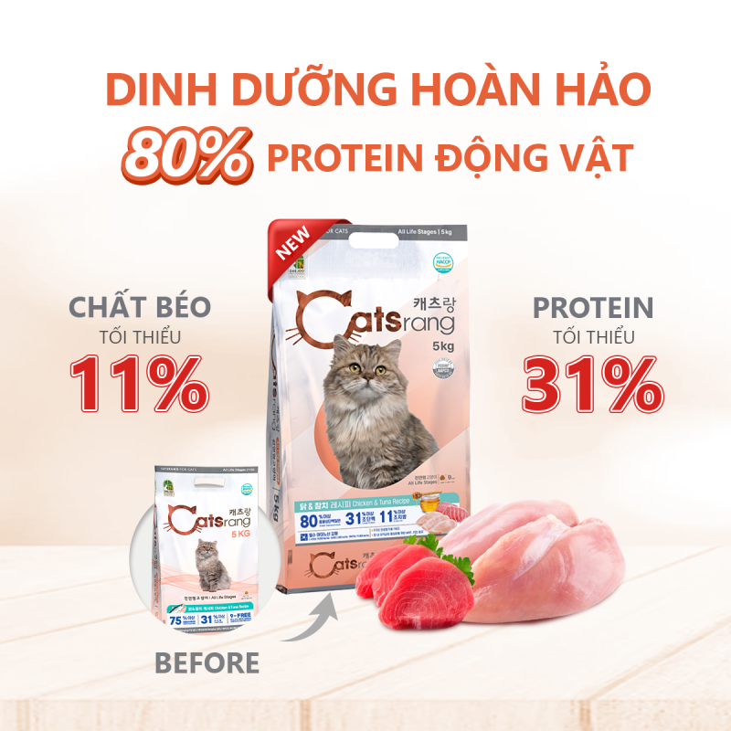 Xả kho_Hạt catsrang 5kg cho mèo bao bì mới chính hãng