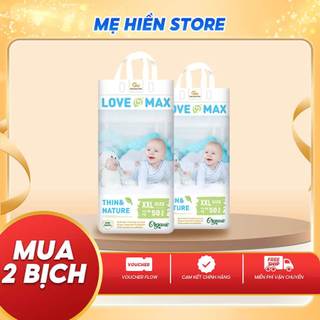   Combo 2 Bịch  Tã Bỉm Love Max Siêu Tiết Kiệm Bỉm Dán Quần Organic Chính Hãng Cho Bé Đủ Size 