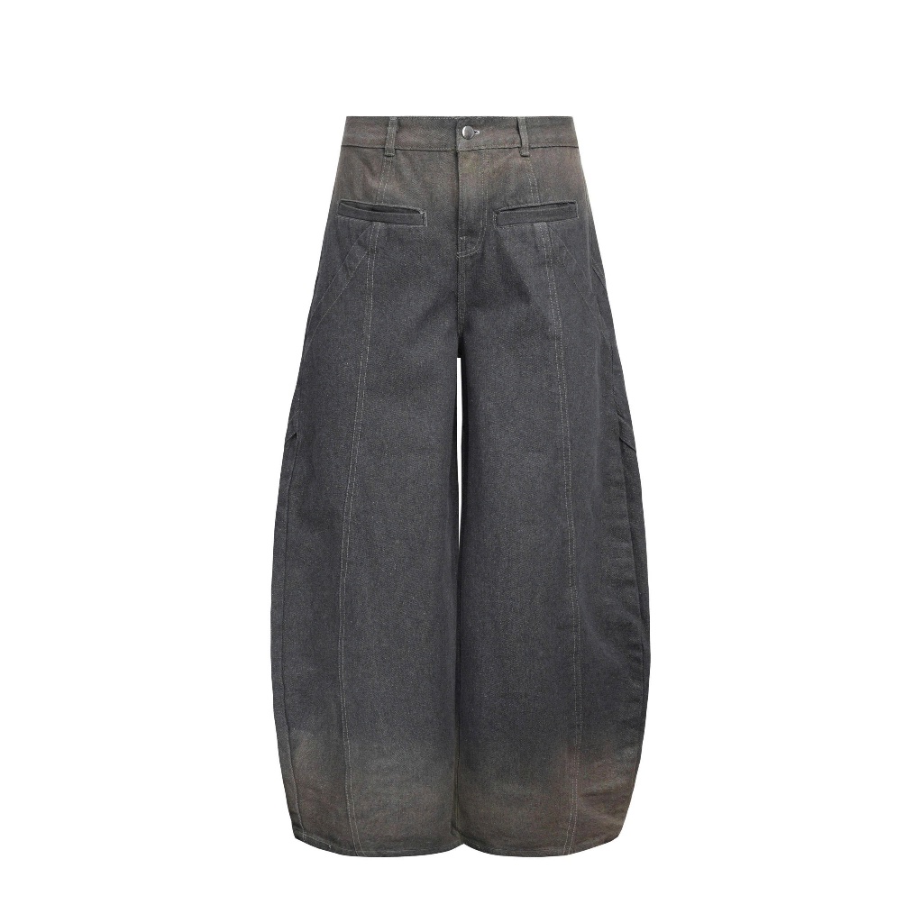 ZBM - Quần Jeans wash ống rộng, quần bò wash màu unisex ống cong cao Cấp | BigBuy360 - bigbuy360.vn