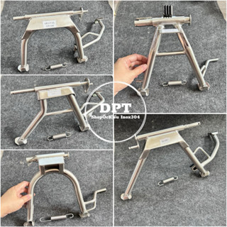   HÌNH THẬT  Chân chống đứng Inox 304 kèm cốt và lò xo gắn cho nhiều dòng xe  AB-Vario-Ex-Wave-Dream-Sirius-SH-Future..  