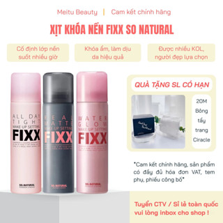 Xịt khoá nền So Natural 75ml cố định lớp makeup, Fixx xịt khóa nền hàng c.ty có VAT, Meitu Beauty
