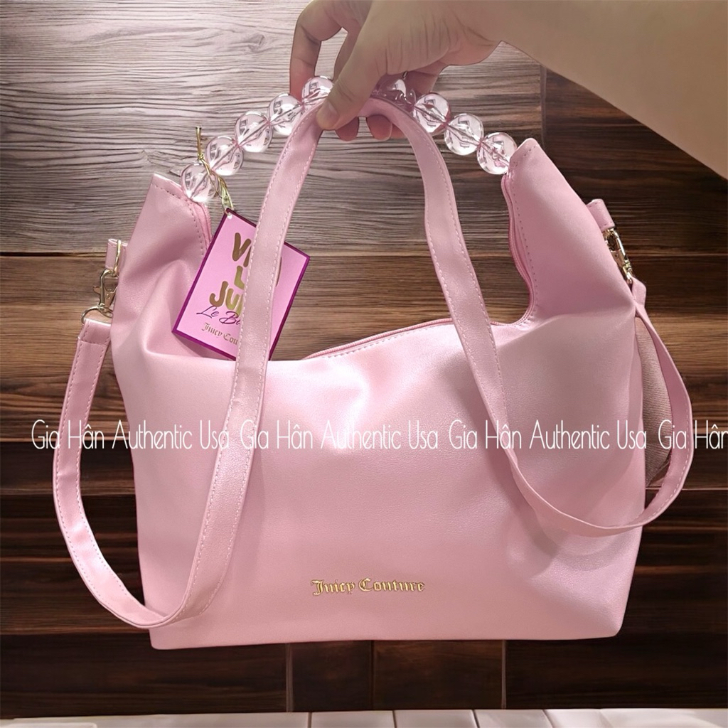 Túi đeo chéo Juicy Couture hồng baby