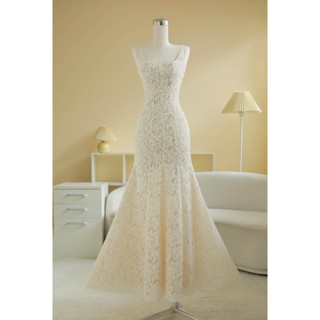  SÒ VINTAGE - DELINA Đầm ren cao cấp lót lưới phom đuôi cá 