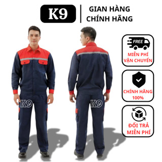  Quần Áo Bảo Hộ Lao Động Đồ Công Nhân Đồng Phục BHLĐ K9 MÃ K14 Màu Tím Than Đỏ Vải Kaki31 
