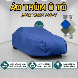  Áo trùm ô tô co giãn 4 chiều hạn chế bụi chống xước xe nhỏ gọn dễ dàng thao tác - MÀU XANH NAVY 