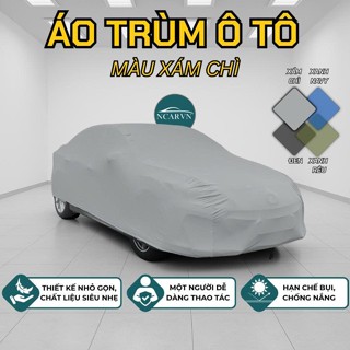 Áo trùm ô tô, co giãn 4 chiều, chống bụi, chống xước xe, nhỏ gọn, dễ dàng thao tác - MÀU XÁM