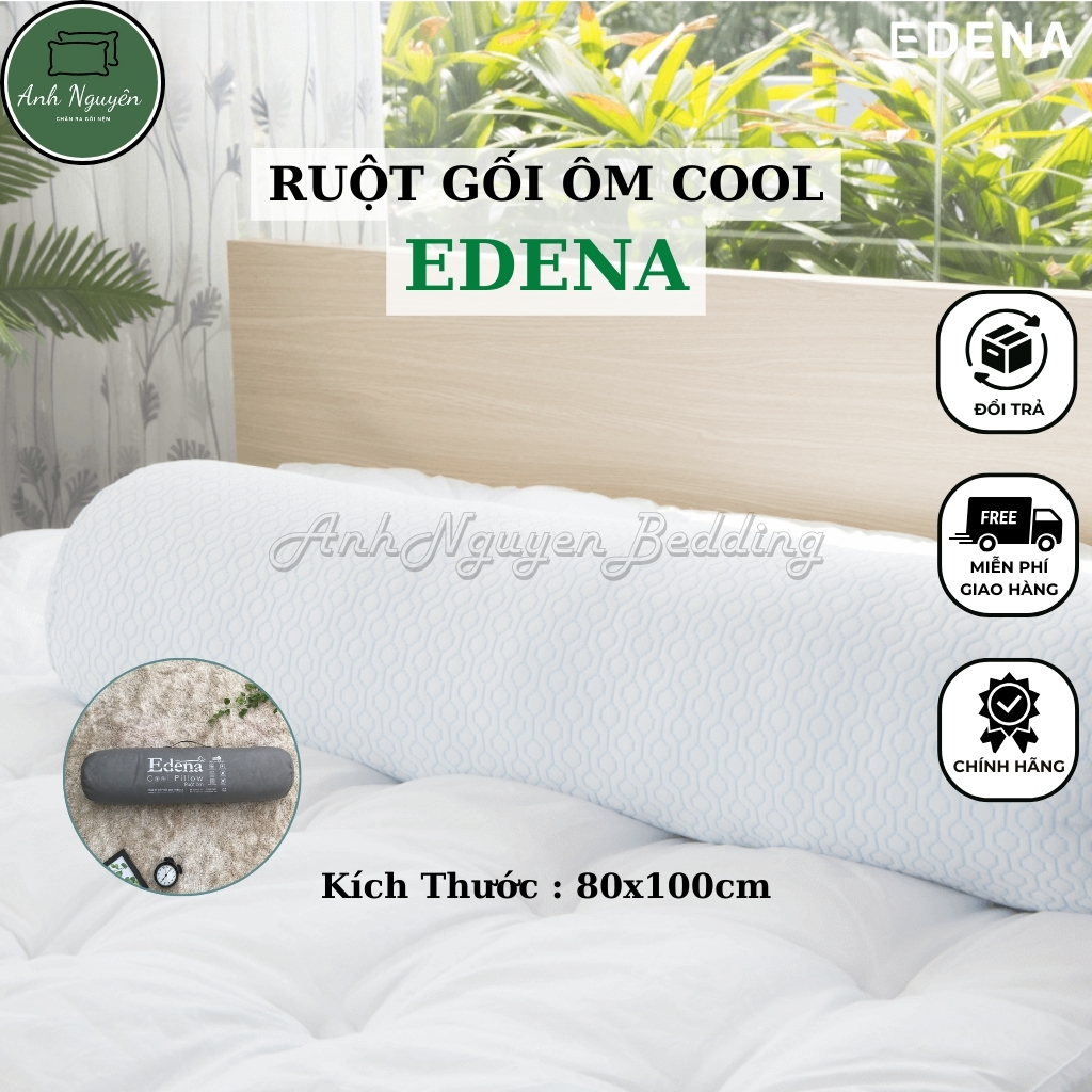 Ruột Gối Ôm Cool EDENA - Hàng Cao Cấp, Chính Hãng - Kích Thước 80x100cm