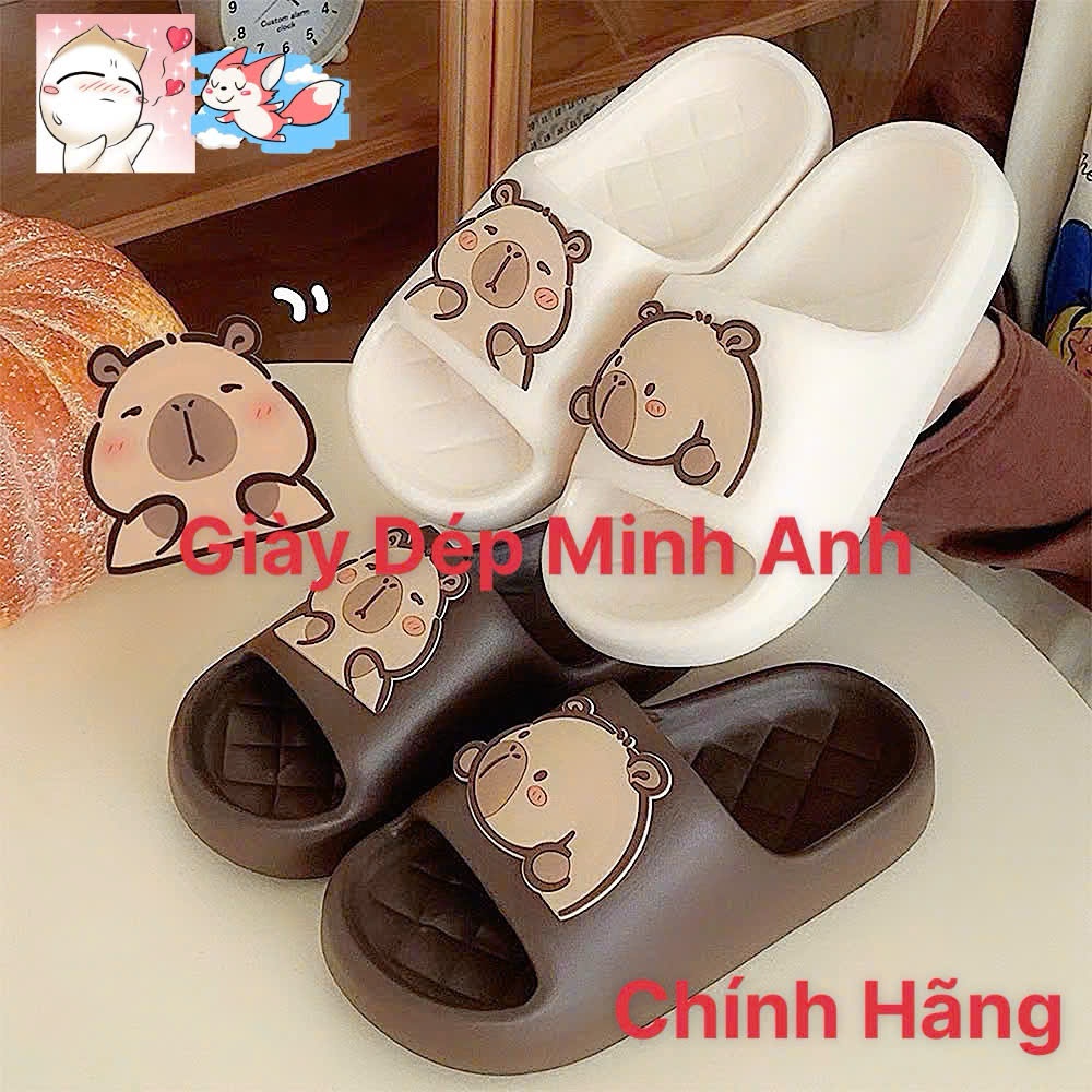 Dép CAPYBARA Đế Mềm Chống Trơn Trượt, Dép Nam Nữ Quai Ngang Họa Tiết Dễ Thương Cực Đáng Yêu Của 2025!!!