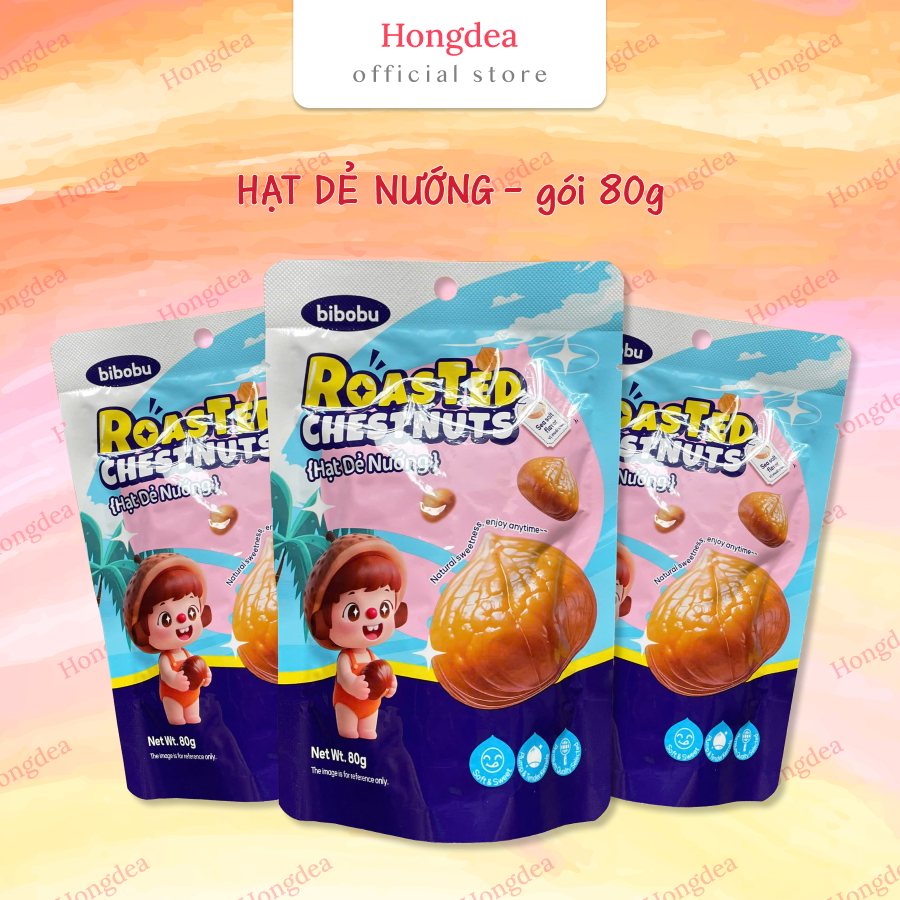 Hạt dẻ nướng Bibobu gói 80g hàng nhập khẩu - Hongdea Mart