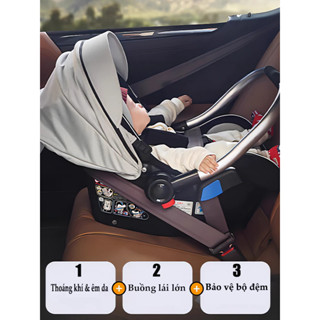  ghế ngồi ô tô cho bé Beige,Chất liệu thoáng khí,Có thể dùng làm xe đẩy em bé,Phù hợp trẻ 0-3 tuổi 
