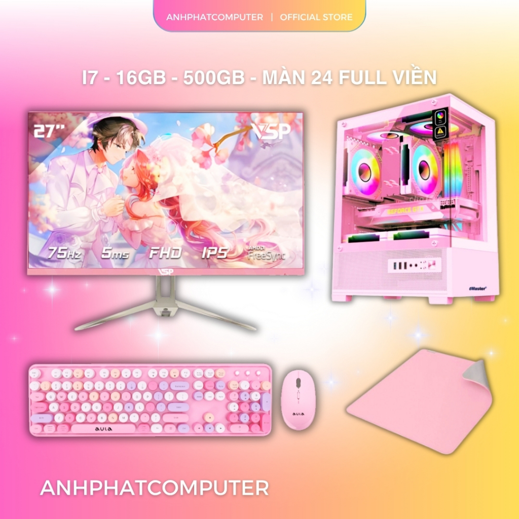 PC Gaming I7  – Văn Phòng – Đồ Họa – Livestream – Game Online – Màn LED Đẹp