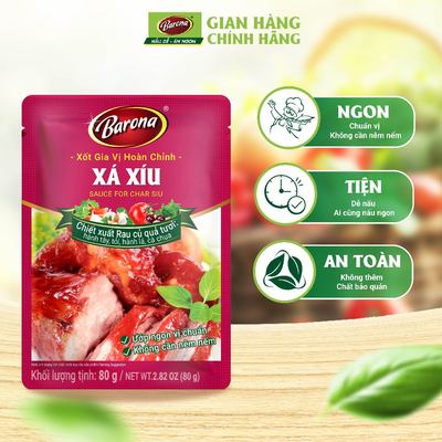 Gia Vị Xá Xíu Barona 80g ướp ngon chuẩn vị không cần nêm nếm
