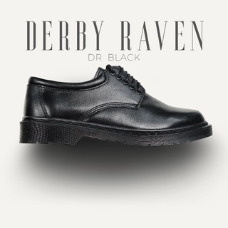  Giày tây nam da bò thật màu đen giày tây văn phòng DR DERBY RAVEN thanh lịch nam tính Tonkin 