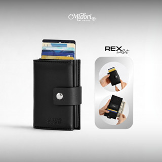 Ví Da REX Nam Nữ Có Hộp Đựng Thẻ Gập Ba Bóp Đựng Tiền Mini Nhiều Ngăn | MIDORI WORKSHOP