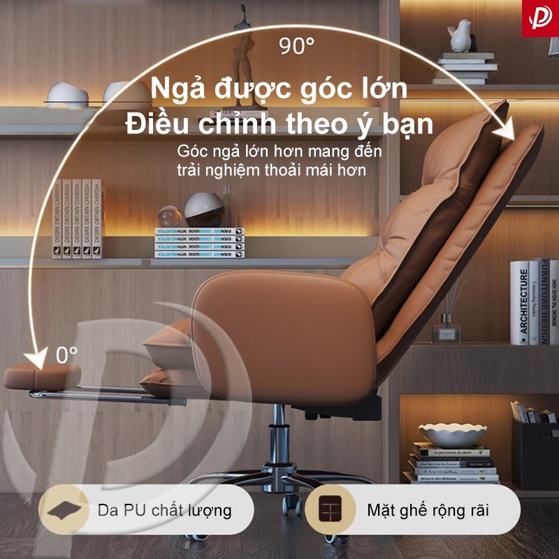 Plas Ghế văn phòng cao cấp với thiết kế xoay, chất liệu da PU sang trọng, có thể điều chỉnh. | BigBuy360 - bigbuy360.vn