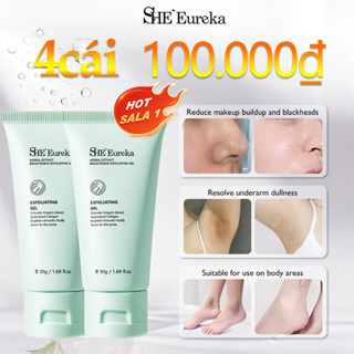  SHE Eureka Chlorella Exfoliating 50g Body Scrub Moisturizing Body for Men and Women50g+50g+50g+50g 